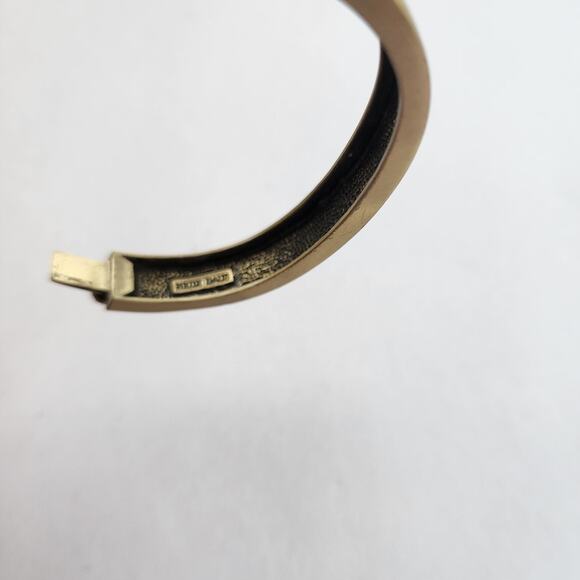 Heidi Daus Bangle Bracelet Hinge Old Gold Purple Cognac Crystal Age Of elegance - Picture 8 of 12